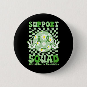 Badge Rond 5 Cm Équipe de soutien à la motivation Sensibilisation 