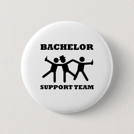 Badge Rond 5 Cm Équipe de soutien de célibataire (Devant)