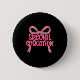 Badge Rond 5 Cm Équipe de soutien de l'arc-en-ciel de l'éducation