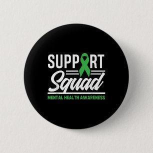 Badge Rond 5 Cm Équipe de soutien des guerriers en santé mentale S