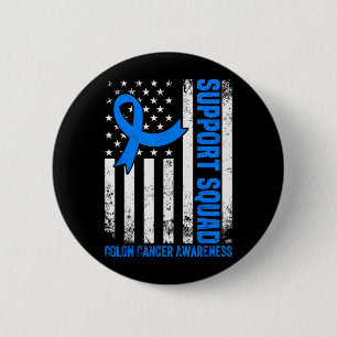 Badge Rond 5 Cm Équipe de soutien Drapeau américain USA Cancer du