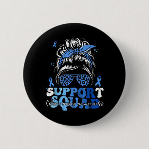 Badge Rond 5 Cm Équipe de soutien Groovy Colon Cancer Awareness Dé