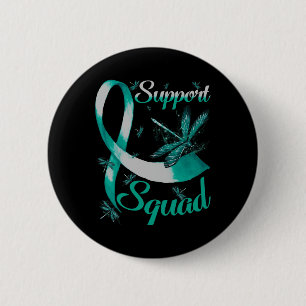 Badge Rond 5 Cm Équipe de soutien guerrier Dragonfly Polycystic Re
