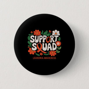Badge Rond 5 Cm Équipe de soutien Ruban orange Leucémie Cancer du 
