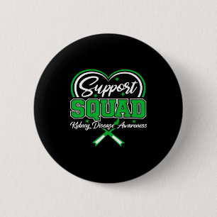 Badge Rond 5 Cm Équipe de soutien ruban vert papillon pkd rein