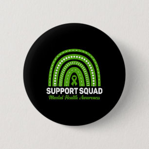 Badge Rond 5 Cm Équipe de soutien Sensibilisation à la santé menta