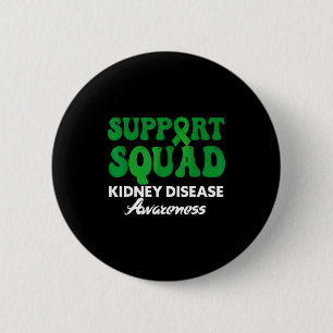 Badge Rond 5 Cm Équipe de soutien sensibilisation aux maladies rén