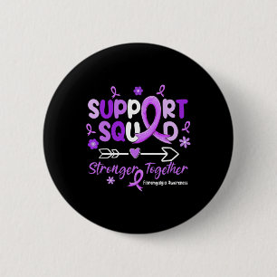 Badge Rond 5 Cm Équipe de soutien super Purple Ribbon Fibromyalgia