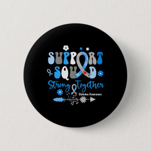 Badge Rond 5 Cm Équipe de soutien super Ruban T1d Sensibilisation