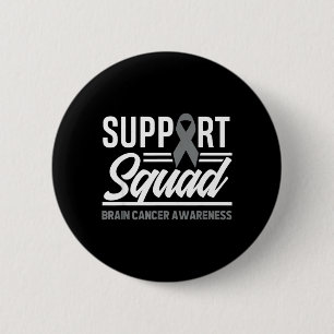 Badge Rond 5 Cm Équipe de soutien Tumeur cérébrale Soutien Cancer