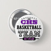 Badge Rond 5 Cm Équipe de sport d'école (Devant & derrière)