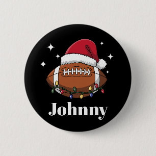 Badge Rond 5 Cm Équipe de sport d'hiver de football de Noël person