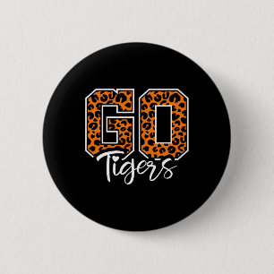 Badge Rond 5 Cm Équipe de sport scolaire Tigres Fan Esprit Mascott