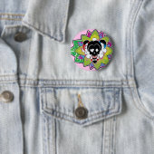 Badge Rond 5 Cm Équipe de suicide | Harley Quinn Crâne tatouage (En situation)