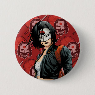 Badge Rond 5 Cm Équipe de suicide   Katana Comic Book Art