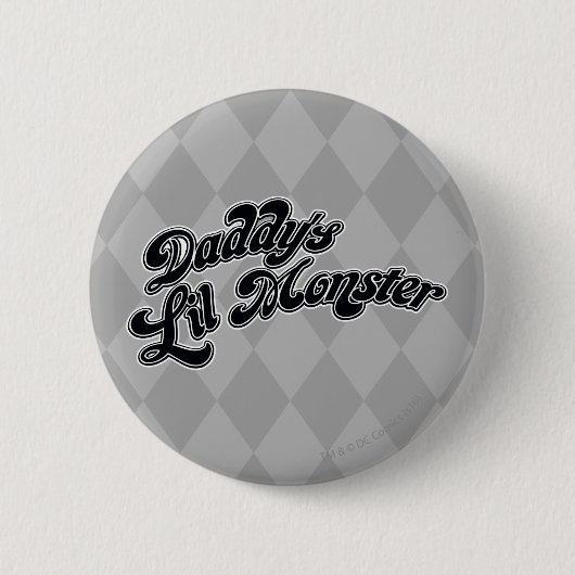 Badge Rond 5 Cm Équipe de suicide | Le monstre Lil de papa (Devant)