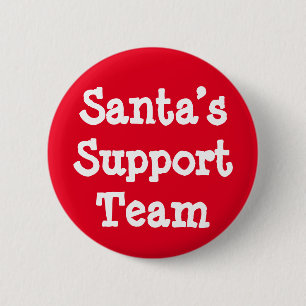 Badge Rond 5 Cm Équipe de support père Noël