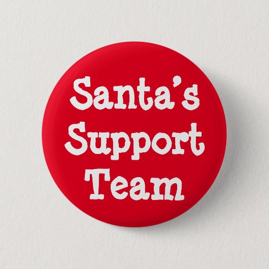 Badge Rond 5 Cm Équipe de support père Noël (Devant)