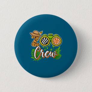 Badge Rond 5 Cm Équipe de zoo équipe de jungle safari faune