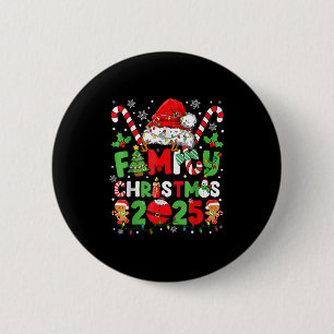 Badge Rond 5 Cm Équipe des costumes de famille de Noël 2025 Père N