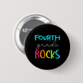 Badge Rond 5 Cm Équipe des rochers de 4e année Enseignant (Devant & derrière)