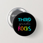 Badge Rond 5 Cm Équipe des Rocks de 3e année Enseignant (Devant & derrière)