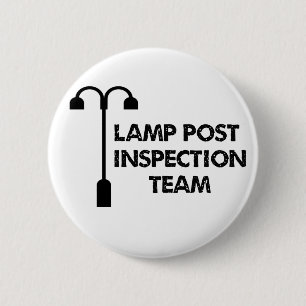 Badge Rond 5 Cm Équipe d'inspection de courrier de lampe