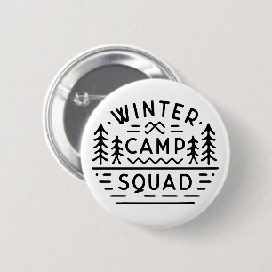 Badge Rond 5 Cm Équipe du camp d'hiver correspondant amis scouts