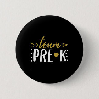 Badge Rond 5 Cm Équipe Enseignant de maternelle Élève Flèche