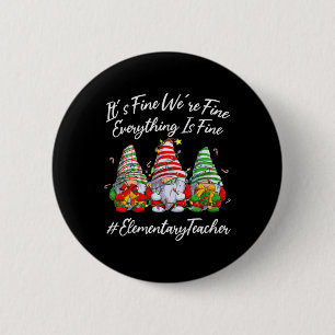 Badge Rond 5 Cm Équipe Enseignante Élémentaire Tout Est Beau Noël
