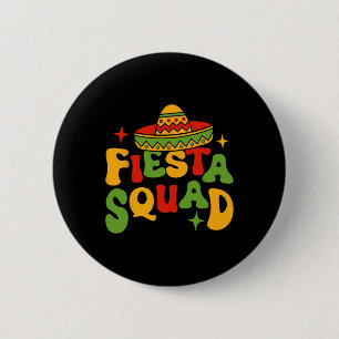 Badge Rond 5 Cm Équipe Fiesta Cinco De Mayo Sombrero Famille Match