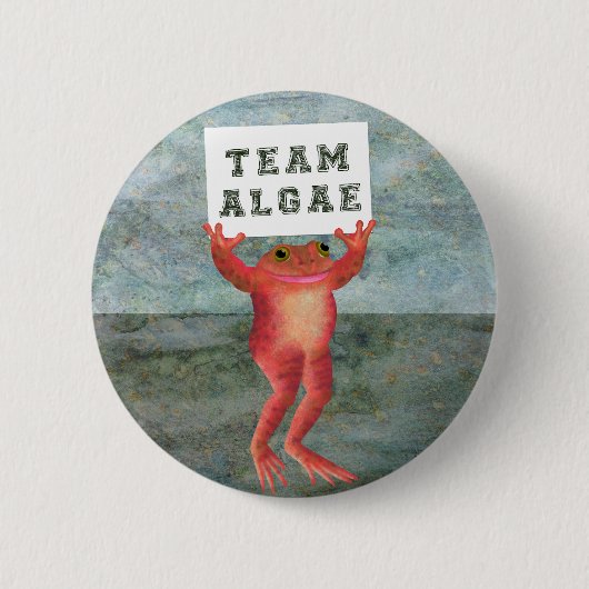 Badge Rond 5 Cm Équipe Grenouille algue (Devant)