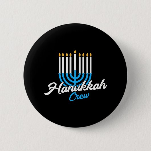 Badge Rond 5 Cm Équipe Hanoukka Hanoukka Chanukah juif (Devant)