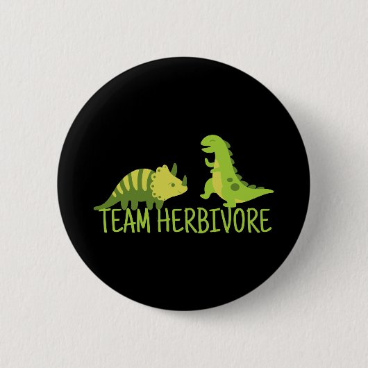 Badge Rond 5 Cm Équipe Herbivore Vegan (Devant)