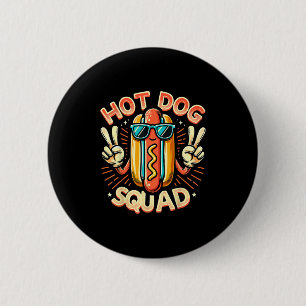 Badge Rond 5 Cm Équipe Hot Dog Squad Hot Dog Stand Team Hotdog Cre