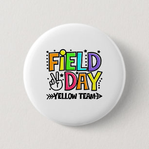 Badge Rond 5 Cm Équipe jaune de la journée sur le terrain drôle po