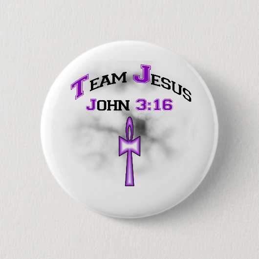 Badge Rond 5 Cm Équipe Jesus Christian John 316 (Devant)