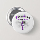 Badge Rond 5 Cm Équipe Jesus Christian John 316 (Devant & derrière)