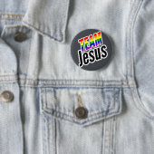 Badge Rond 5 Cm Équipe Jesus LGBTQ (En situation)