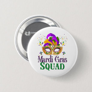 Badge Rond 5 Cm Équipe Mardi Gras
