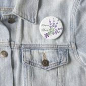 Badge Rond 5 Cm Équipe Mariée. Lavendel (En situation)