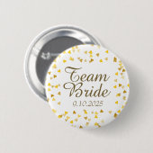 Badge Rond 5 Cm Équipe Mariée / Marié (Devant & derrière)