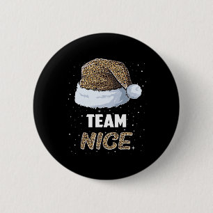Badge Rond 5 Cm Équipe Nice Père Noël Leopard Casquette Pajamas Fa
