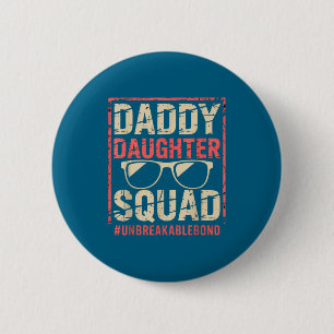 Badge Rond 5 Cm Équipe papa fille journée des pères tenue assortie