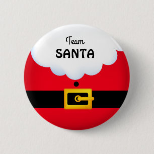 Badge Rond 5 Cm Équipe Père Noël Standard, Bouton rond De 2¼ Pouce