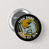 Badge Rond 5 Cm Équipe Rhino Button (Devant & derrière)