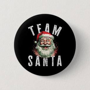 Badge Rond 5 Cm Équipe Santa Noël Drôle Xmas Père Noël
