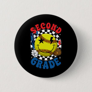Badge Rond 5 Cm Équipe super de deuxième année Softll Premier jour