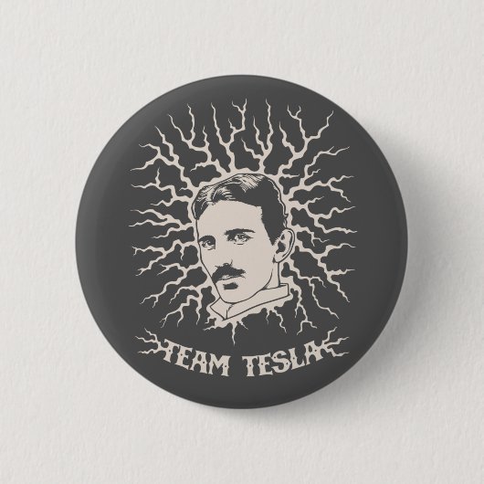 Badge Rond 5 Cm Équipe Tesla (Devant)