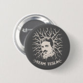 Badge Rond 5 Cm Équipe Tesla (Devant & derrière)